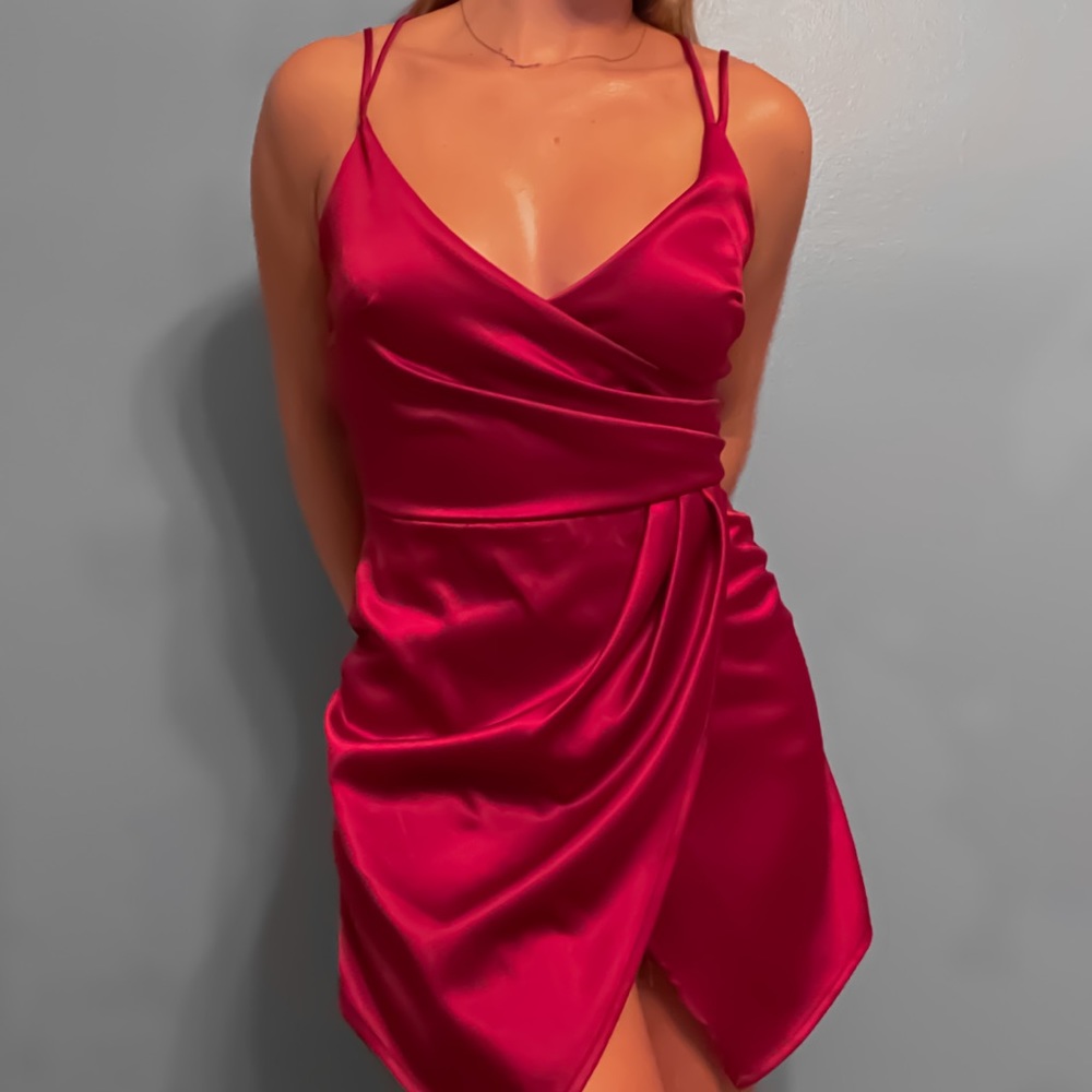 Maroon Satin Romper
